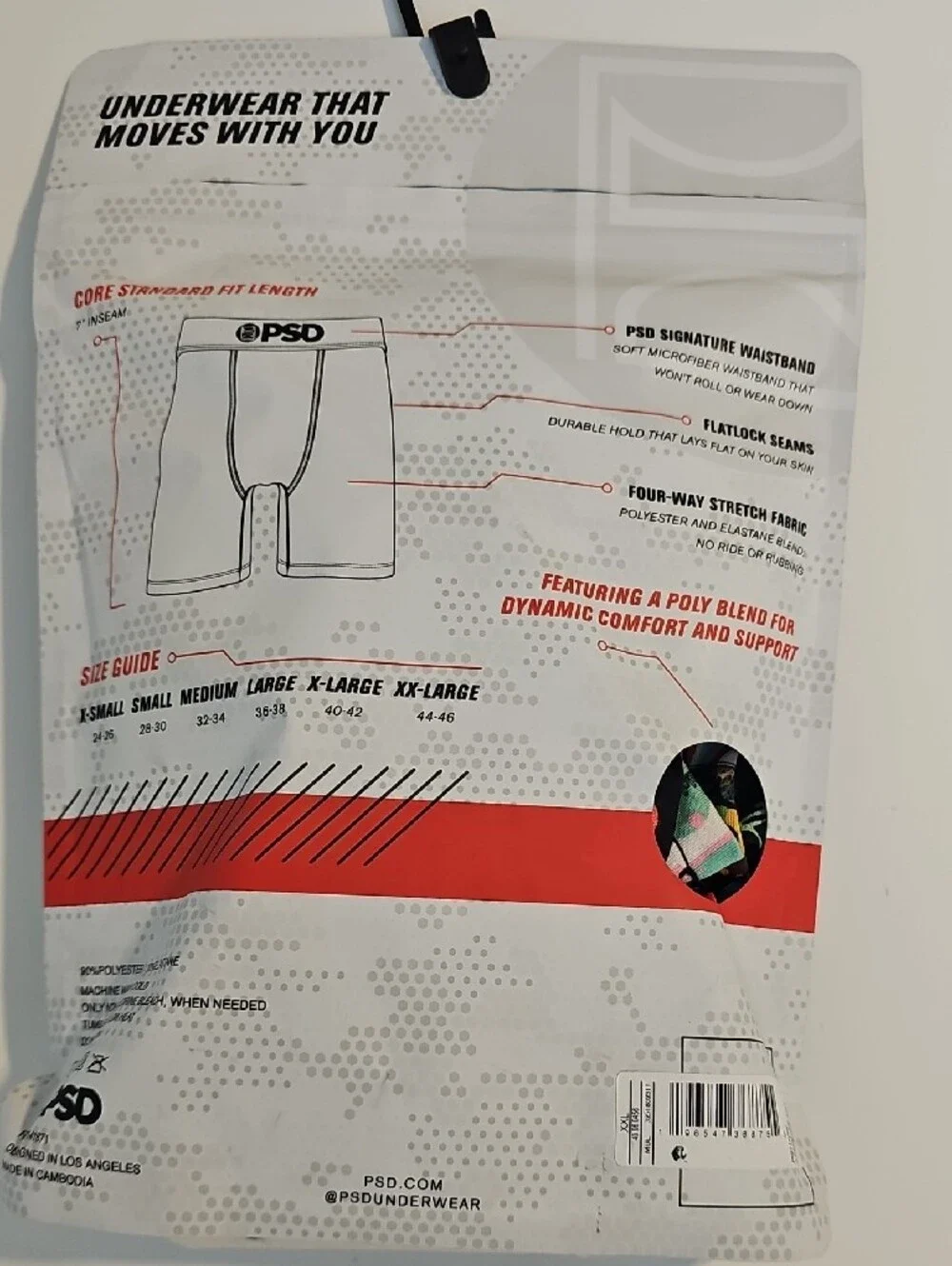 PSD Men’s XXL Boxer Briefs - Two 2packs 